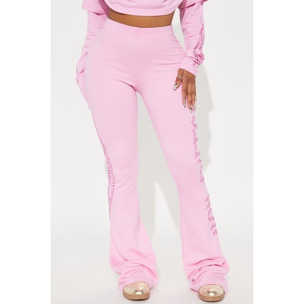 Von dutch nwt M pink rhinestone graphic leggings workout casual streetwear